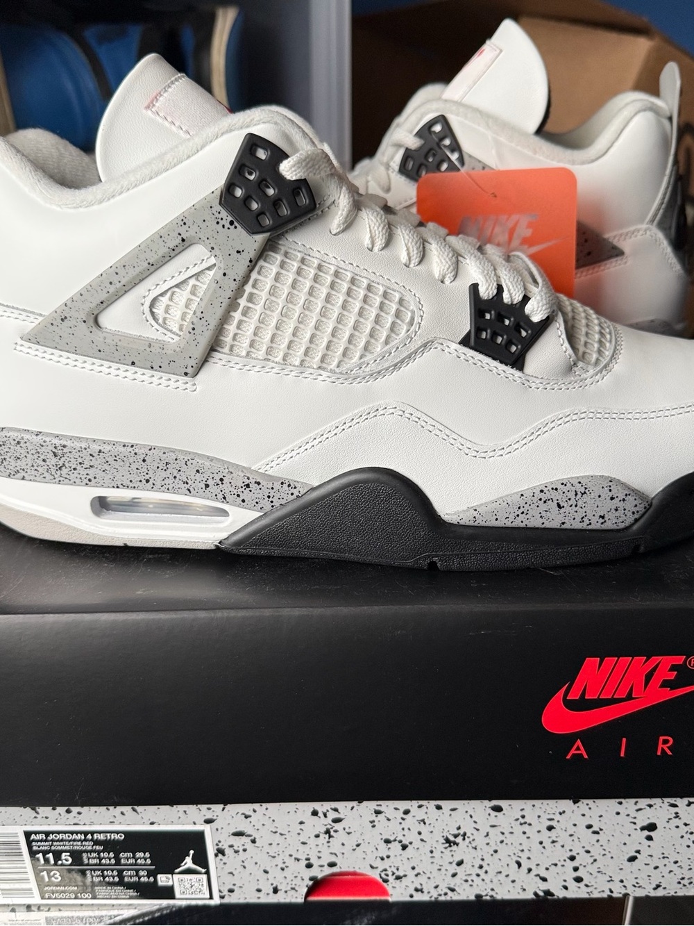 Nike Air Jordan 4 Retro White Cement size 11.5